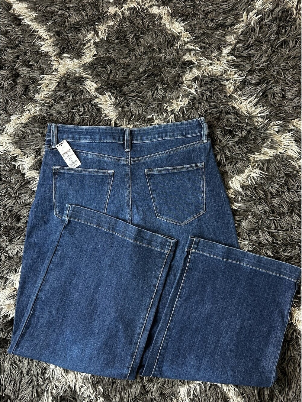 NWT Sonoma Goods For Life Womens 16 Wide Leg High Rise Dark Wash Denim Jeans